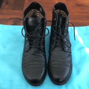 GH Bass & Co Newsboy Faux Leather Bootie